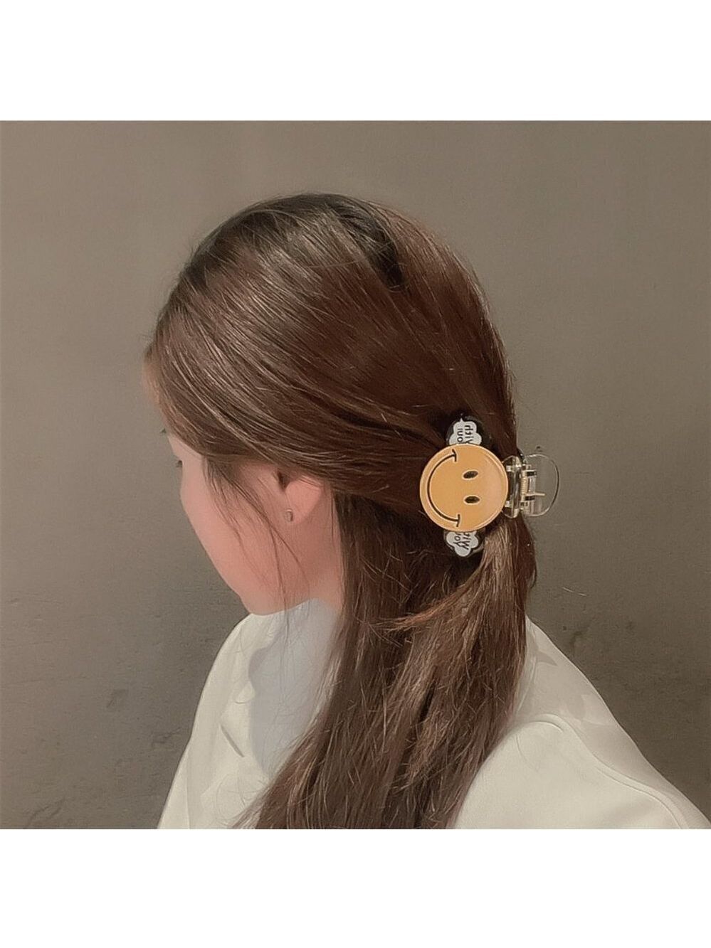 NEW Happy With You Smiley Clear Hair Claw Clip